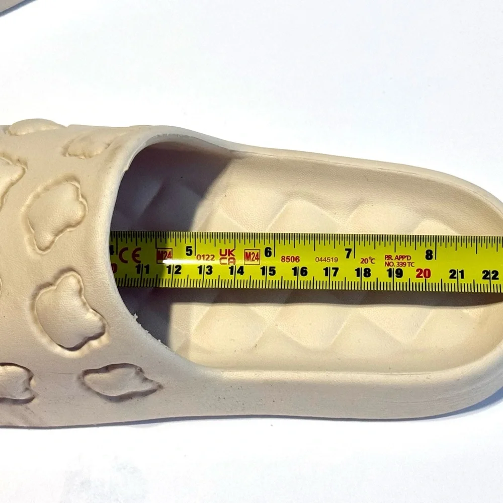 Beige Bear Slides Women’s Sandals Cute Kawaii Cozy Slippers Size - Picture 8 of 8